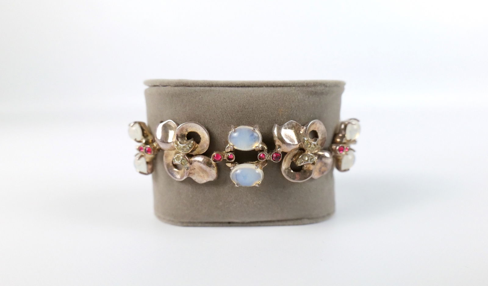 Vintage 1940s Sterling "Moonstone" Bracelet (1 of 8)