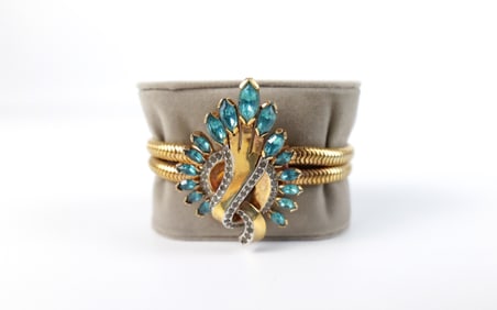 Vintage 1940s Gold Tone Bracelet by Mazer