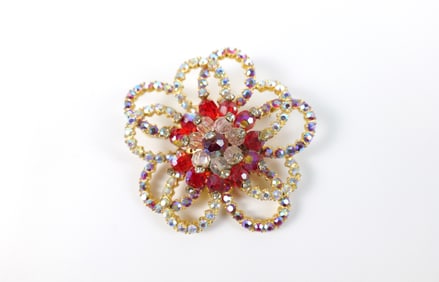 1960s Schiaparelli Flower Brooch