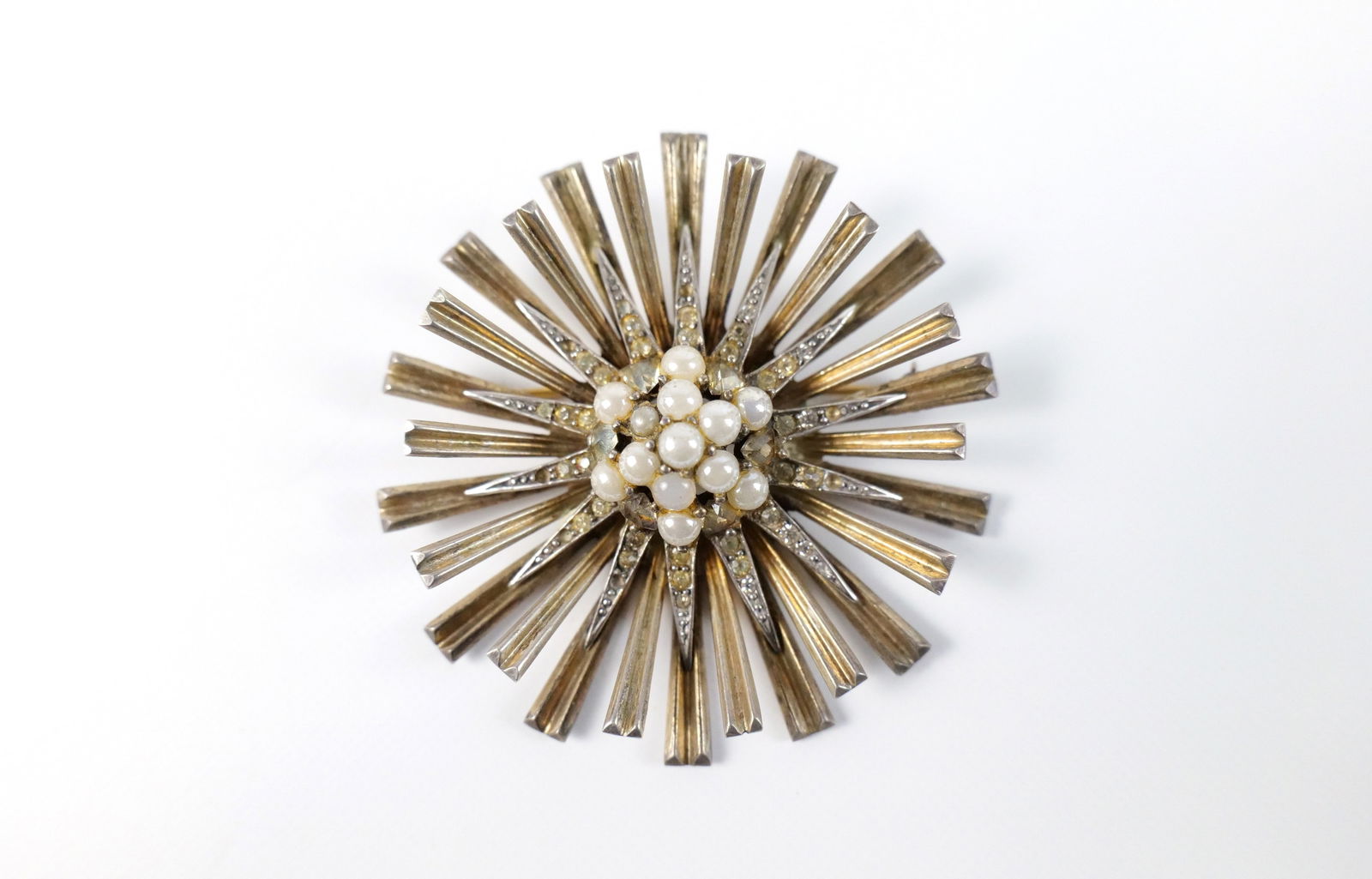 Midcentury Marcel Boucher Sterling Starburst Brooch (1 of 8)