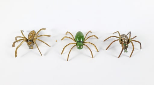 3 Vintage 1920s/30s Spider Brooches
