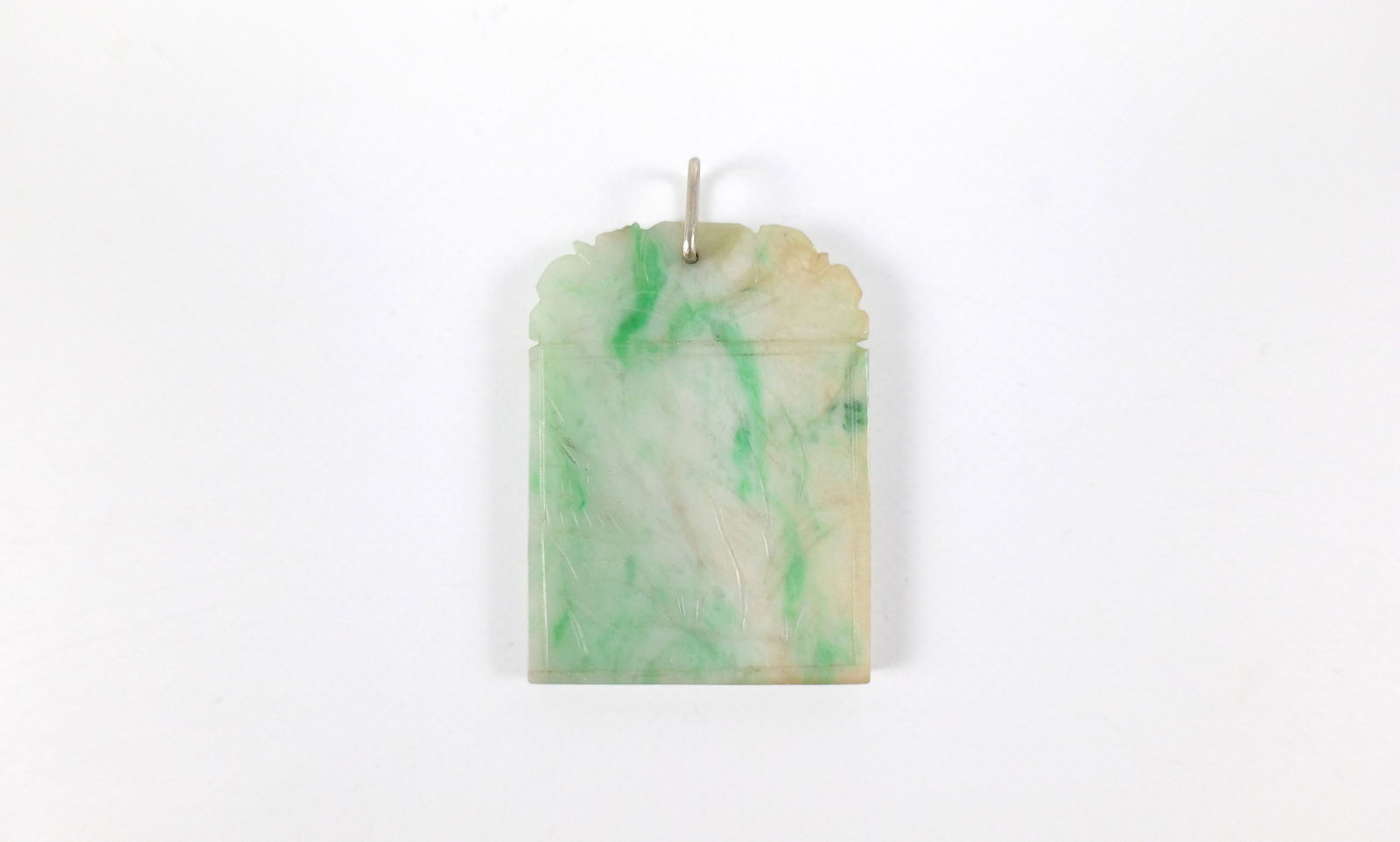 Hand Carved Jadeite Plaque Pendant (1 of 5)