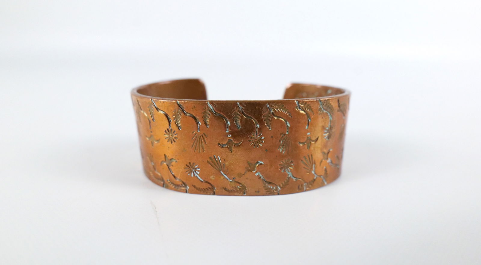 Vintage 1970s Heavy Copper Cuff Bracelet (1 of 6)