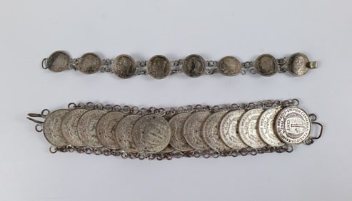 Pair of Vintage Coin Bracelets