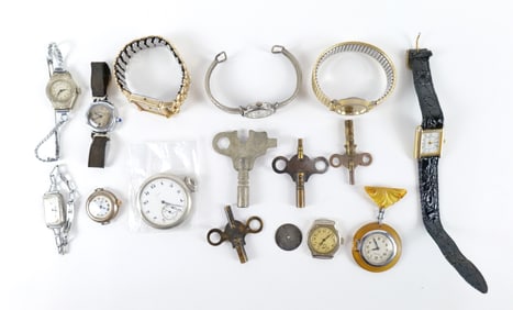 Group of Vintage and Antique Watches and More