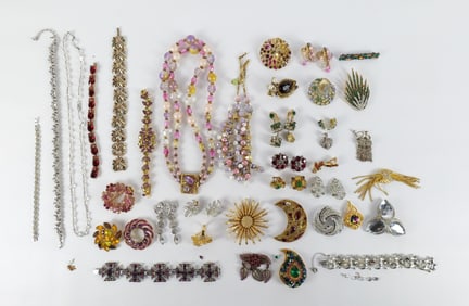 Large Group of Vintage Costume Jewelry