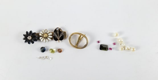 Group of Loose Colored Diamonds and More
