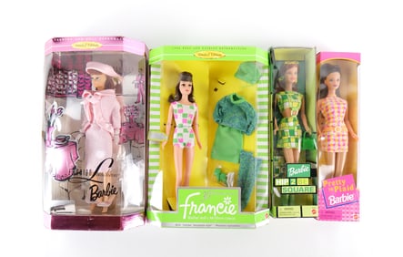Lot of 4 Barbie Dolls