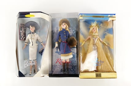 Lot of 3 Barbie Dolls