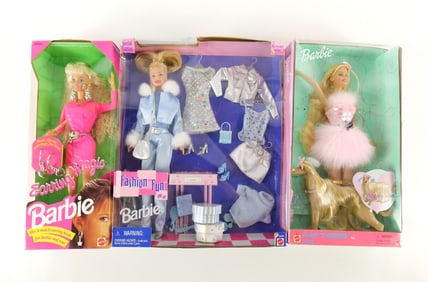 Lot of 3 Barbie Dolls
