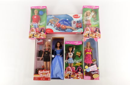 Lot of 7 Barbie Dolls