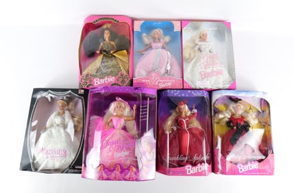 Lot of 7 Barbie and Barbie Style Dolls