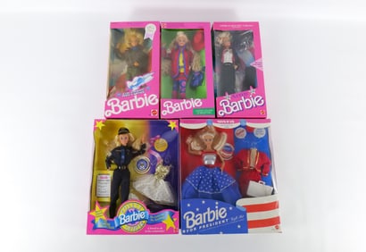 Lot of 5 Barbie Dolls