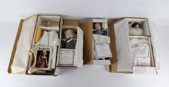 Lot of 4 Porcelain Dolls