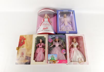 Lot of 5 Barbie Dolls