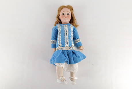 Antique Porcelain Doll: Antique Porcelain Doll. Composition Jointed Body. Head Marked Germany. Measures 23.5" long. All invoices must be paid within 24 hours of the sale. We offer multiple shipping options please read the sh