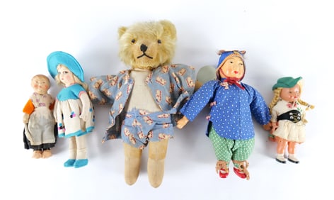 Lot of Vintage Dolls and Bears