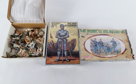 Lot of Plastic and Metal Military Figures