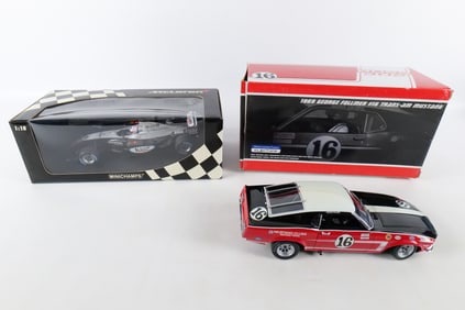 Lot of 2 1:18 Scale Diecast Race Cars