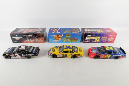 Lot of 3 Action NASCAR 1:18 Scale Diecast Cars