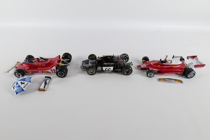 Lot of 2 Exoto Ferrari 1:18 Scale Race Cars