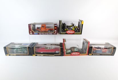 Lot of 1:18 Scale Diecast Cars and 1:10 Scale Motorcycles