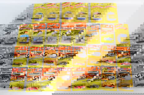 Lot of 29 Matchbox Diecast Cars: Lot of 29 Matchbox Diecast Cars. Including Authentic Recreations of Early Vehicles, Superfast, Harley Davidson Choppers, New Models and More. All invoices must be paid within 24 hours of the sale. We