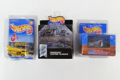 Lot of 3 Autographed Hot Wheels Diecast Vehicles