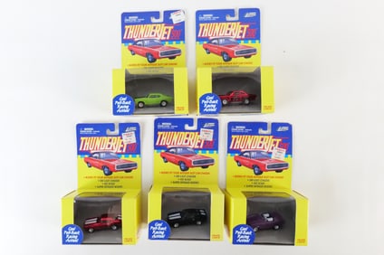 Lot of 5 Johnny Lightning ThunderJet 500 Diecast Vehicles