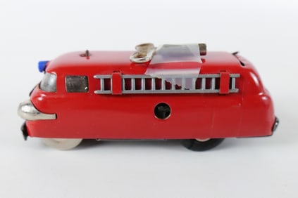 Schuco Key Wind Tin Plated Firetruck