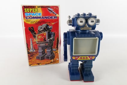 Vintage Horikawa Space Commander Battery Operated TV Robot