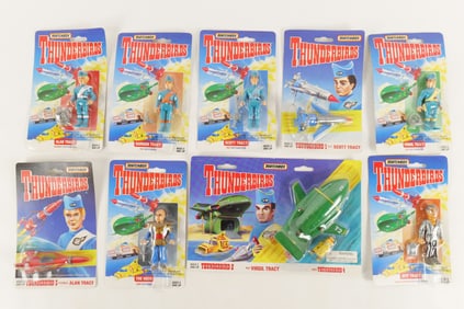 Lot of 9 Matchbox Thunderbirds Figures and Space Vehicles
