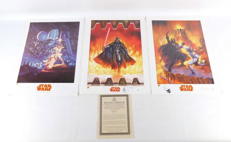 Lot of 3 Star Wars Dynamic Forces Lithographs
