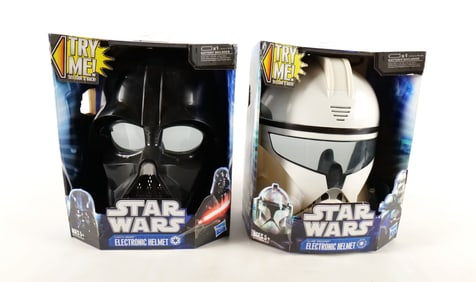 Lot of 2 Star Wars Electronic Helmets