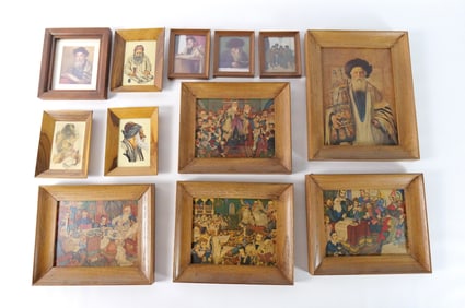 Lot of 12 Framed Judaica Prints