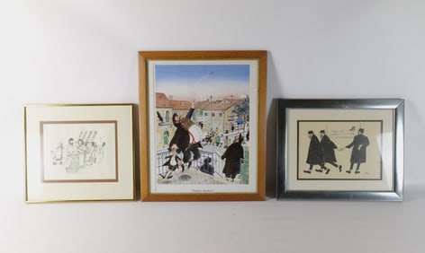 Group Lot of 3 Judaica Art Prints