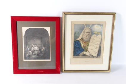 Lot of 2 Early Judaica Engravings