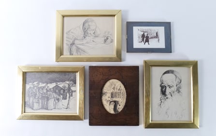 Group Lot of Framed Judaica Prints
