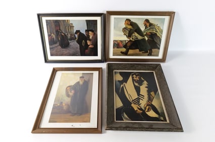 Group Lot of 4 Judaica Prints