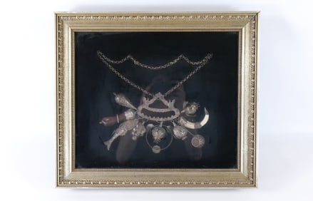 Framed Penca De Balangandan Afro-Brazilian Charm/Amulet