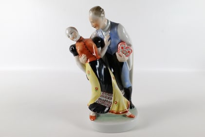 Herend Hungarian Folk Art Porcelain Figurine