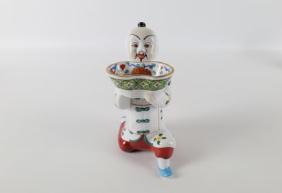 Herend Porcelain Oriental Man with Bowl Figurine
