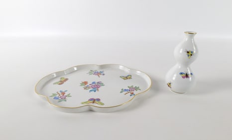Lot of 2 Pieces of Herend Porcelain