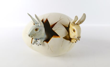 Sculpted and Hand Painted Resin Sculpture by Sergio Bustamaute
