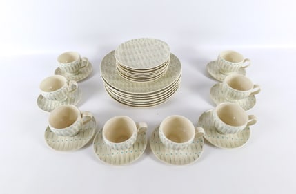 Red Wing Pottery Dessert Set - Northern Lights - 32 Pieces