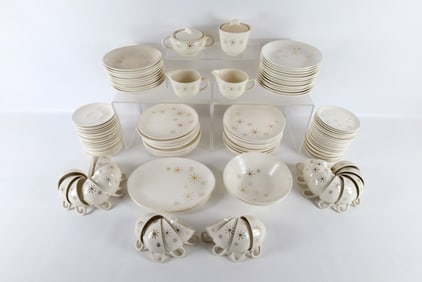 Mid Century Modern Royal China Dinnerware Set - Star Love - 128 Pieces