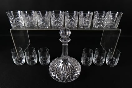 Group Lot of Cut Glass Pieces