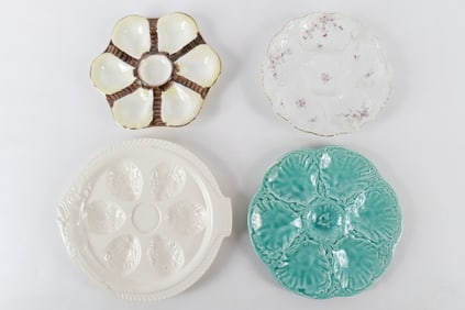 Lot of 4 Oyster Plates
