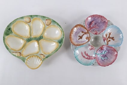 Lot of 2 Oyster Plates