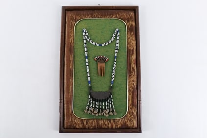Vintage Philipino T'Bolis Tribe Mounted Arts and Crafts Piece
